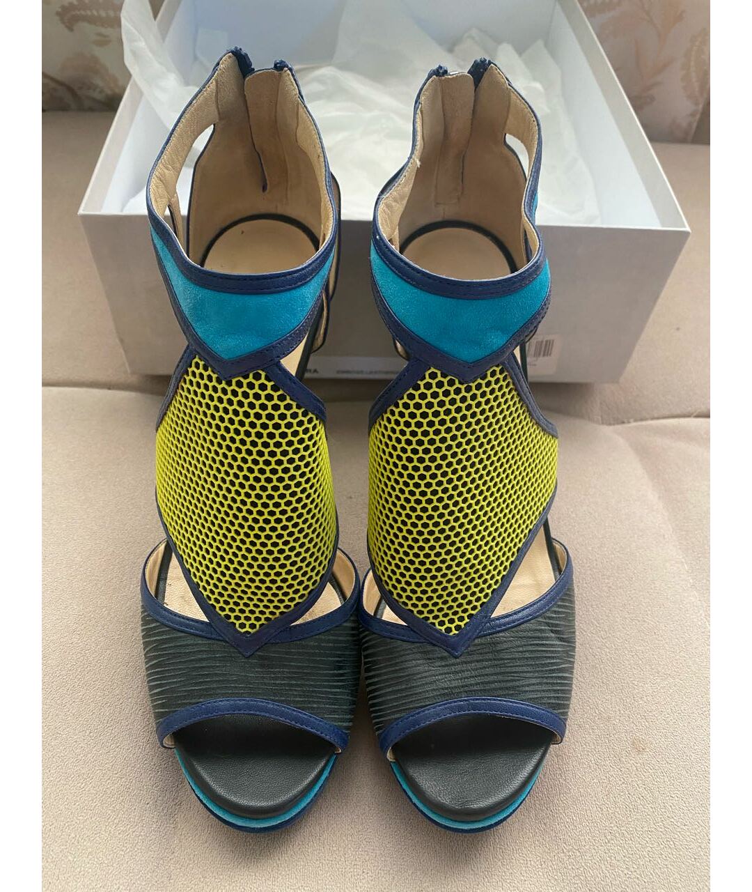 JIMMY CHOO Мульти кожаные босоножки, фото 2