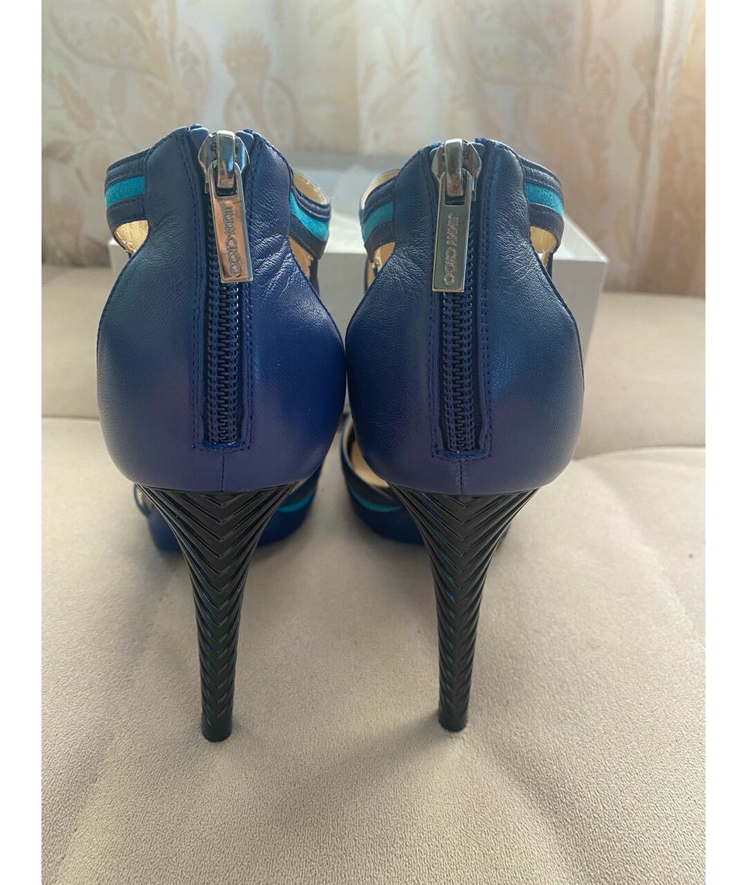 JIMMY CHOO Мульти кожаные босоножки, фото 4