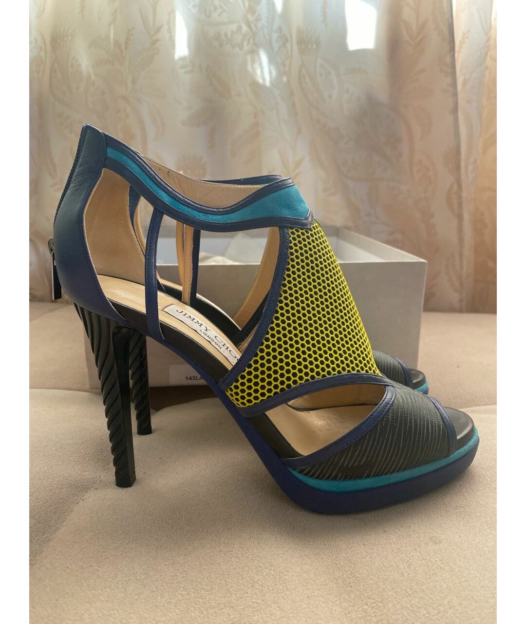 JIMMY CHOO Мульти кожаные босоножки, фото 7