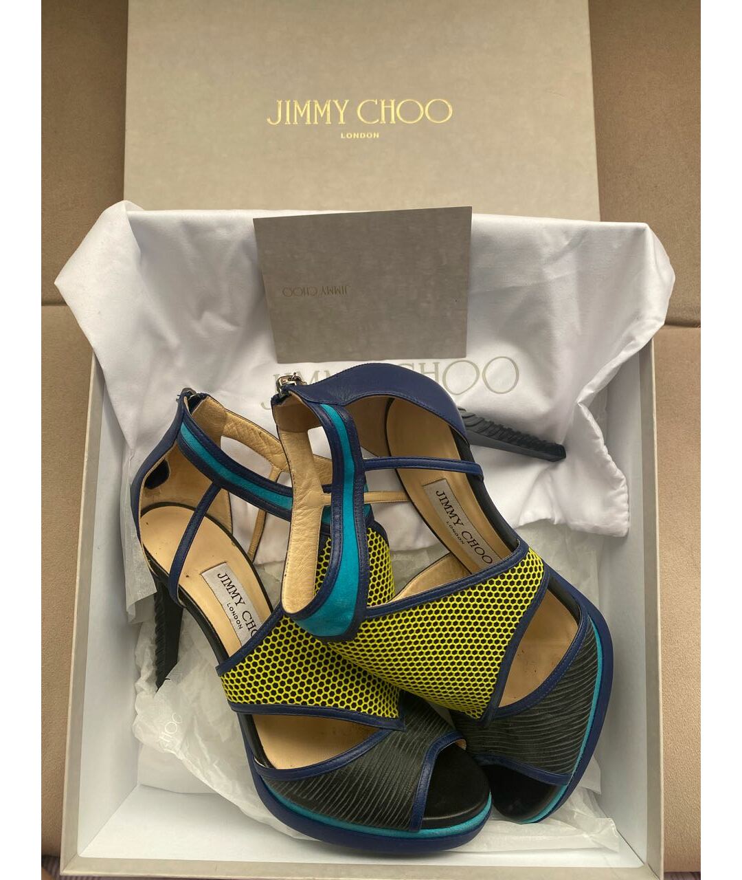 JIMMY CHOO Мульти кожаные босоножки, фото 5