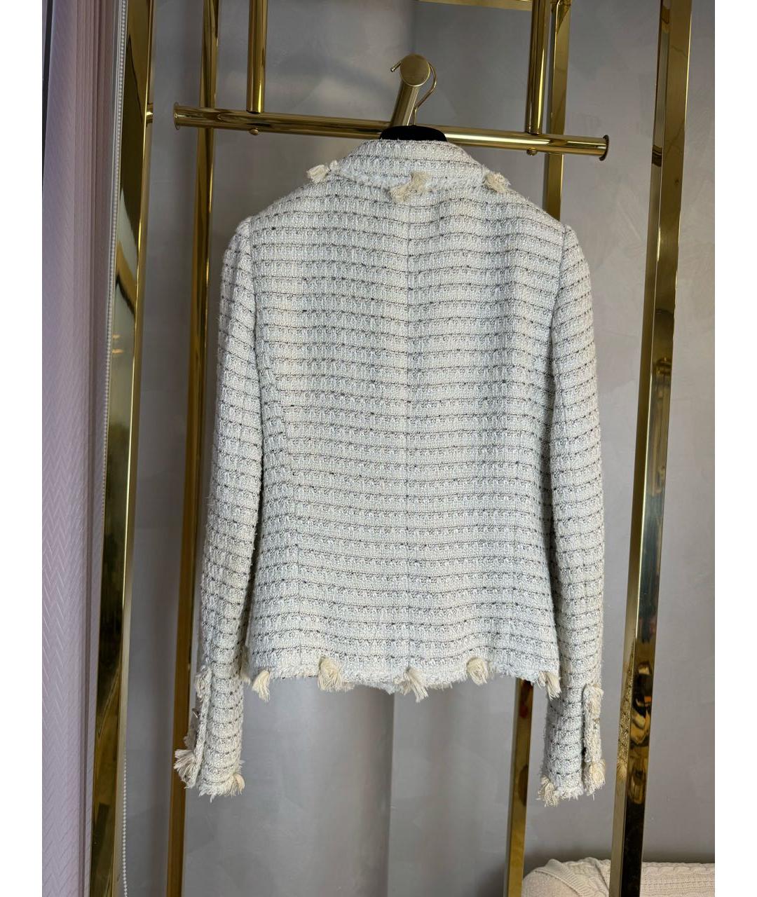 CHANEL Бежевый твидовый жакет/пиджак, фото 2