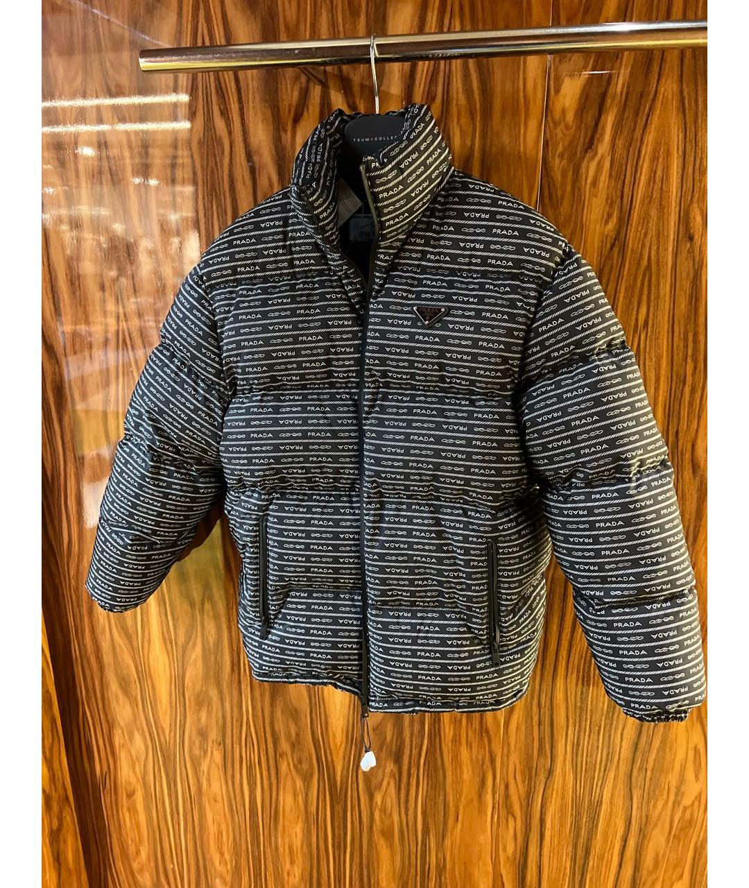 PRADA Черный полиамидовый пуховик, фото 8