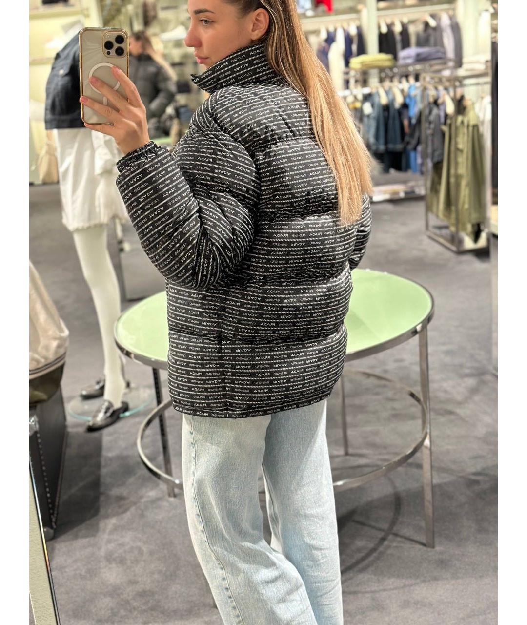 PRADA Черный полиамидовый пуховик, фото 5