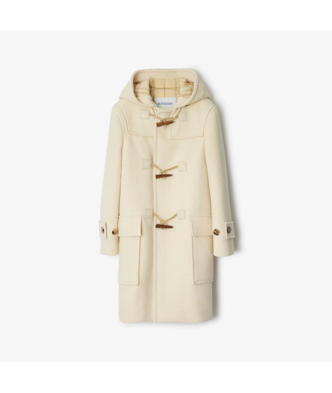 BURBERRY Бежевое шерстяное пальто, фото 7