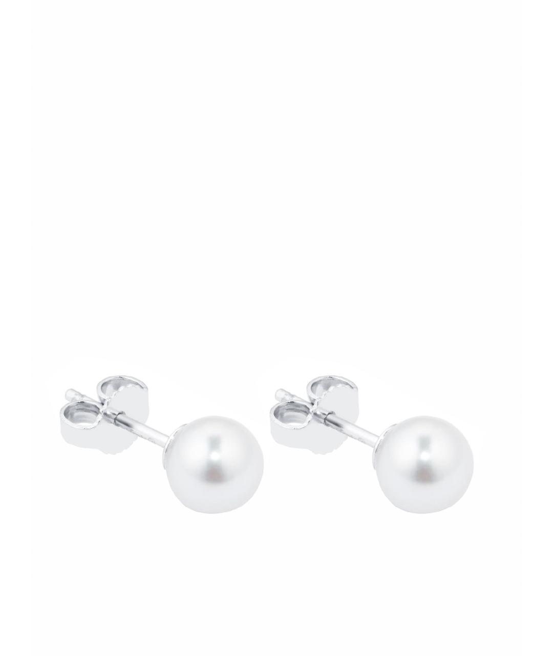 Mikimoto Белые жемчужные серьги, фото 1