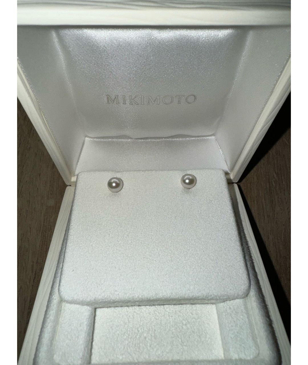 Mikimoto Белые жемчужные серьги, фото 5