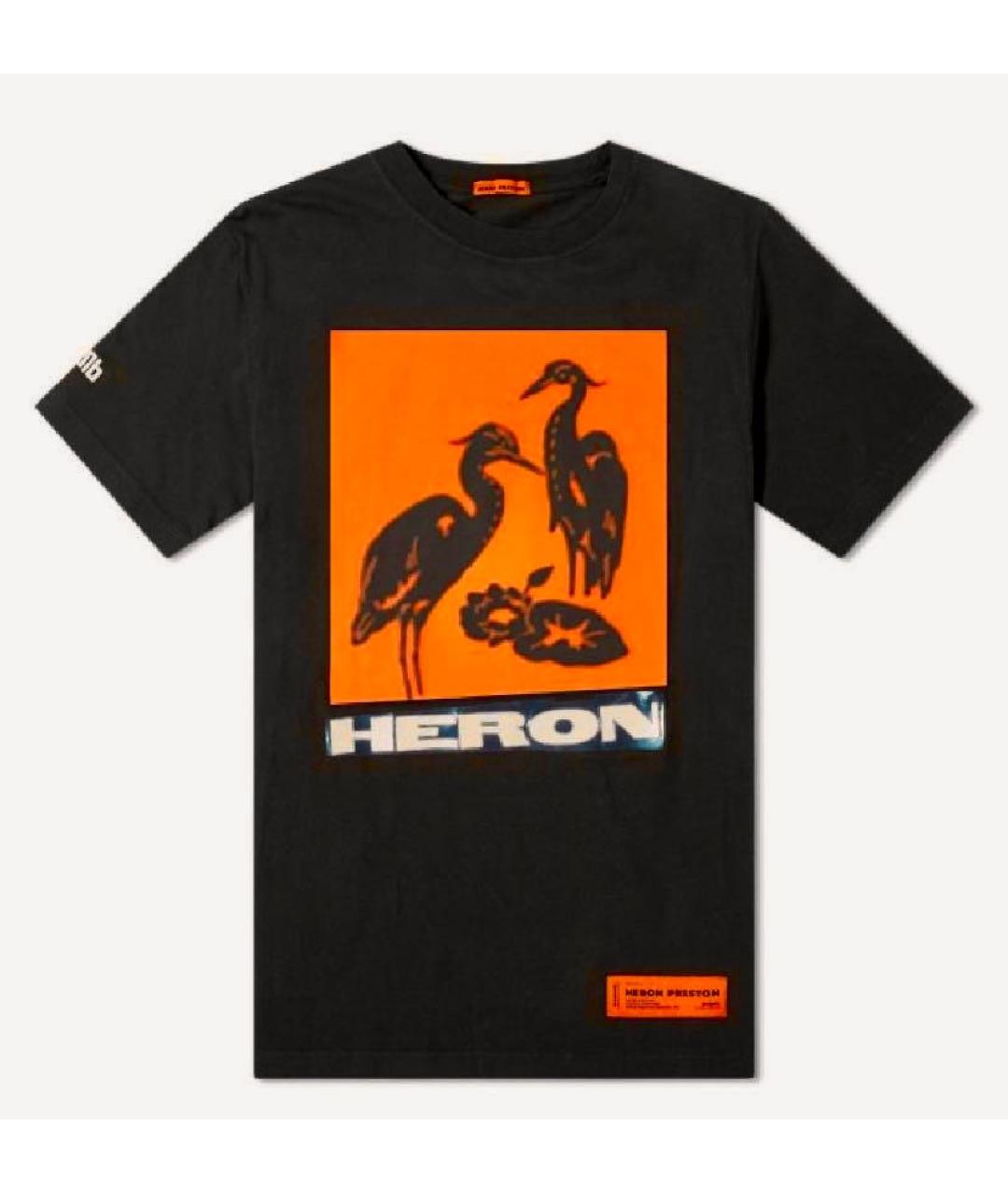 HERON PRESTON Черная хлопковая футболка, фото 6