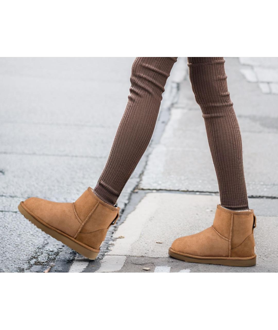 UGG AUSTRALIA Коричневые замшевые сапоги, фото 3