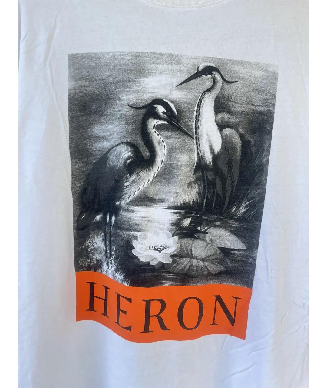 HERON PRESTON Белая хлопковая футболка, фото 3