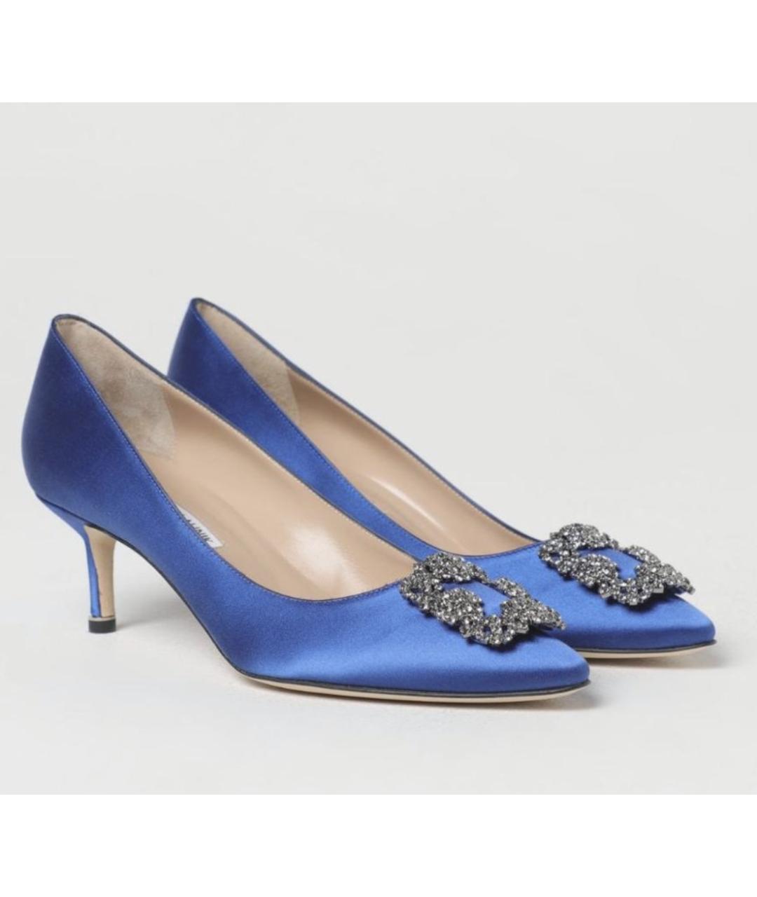 MANOLO BLAHNIK Голубые туфли, фото 4