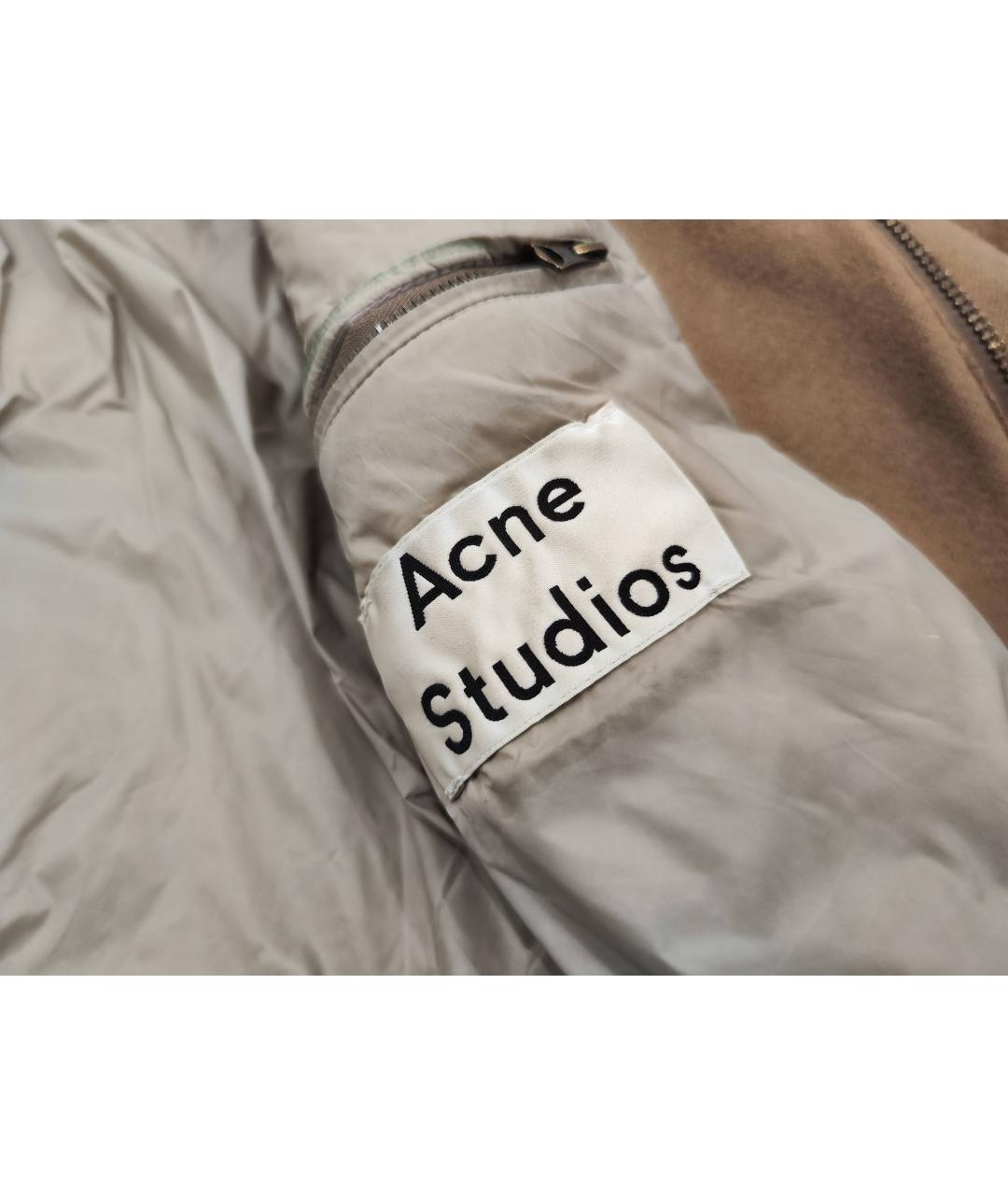 ACNE STUDIOS Горчичное шерстяное пальто, фото 3