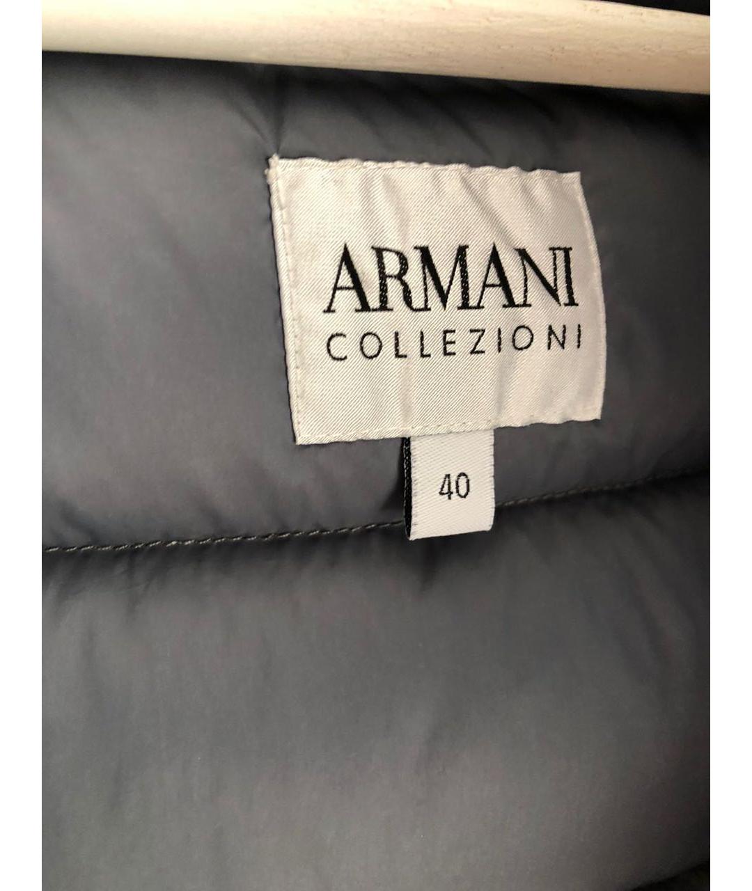 ARMANI COLLEZIONI Антрацитовый пуховик, фото 3