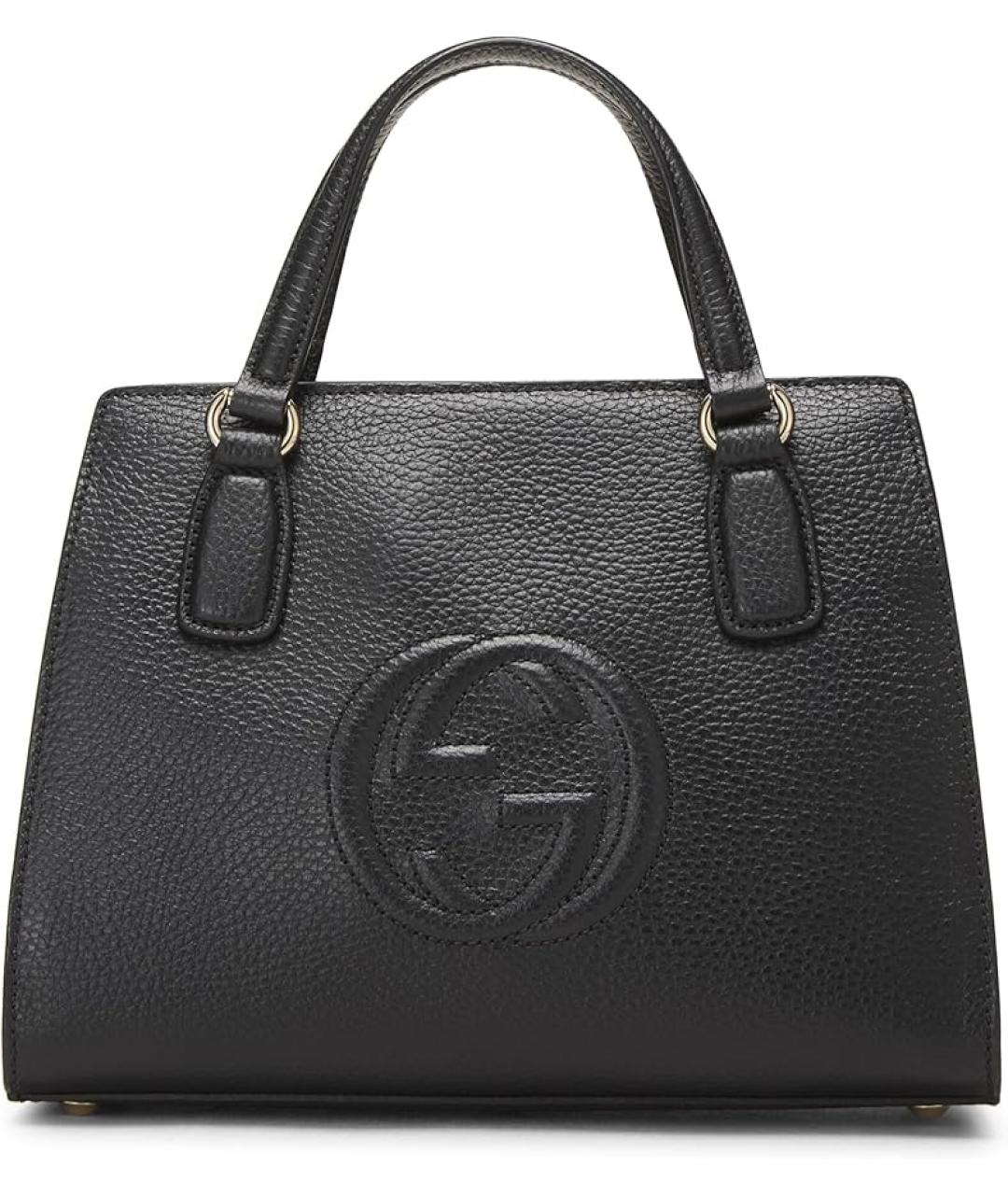 GUCCI Черная кожаная сумка с короткими ручками, фото 8