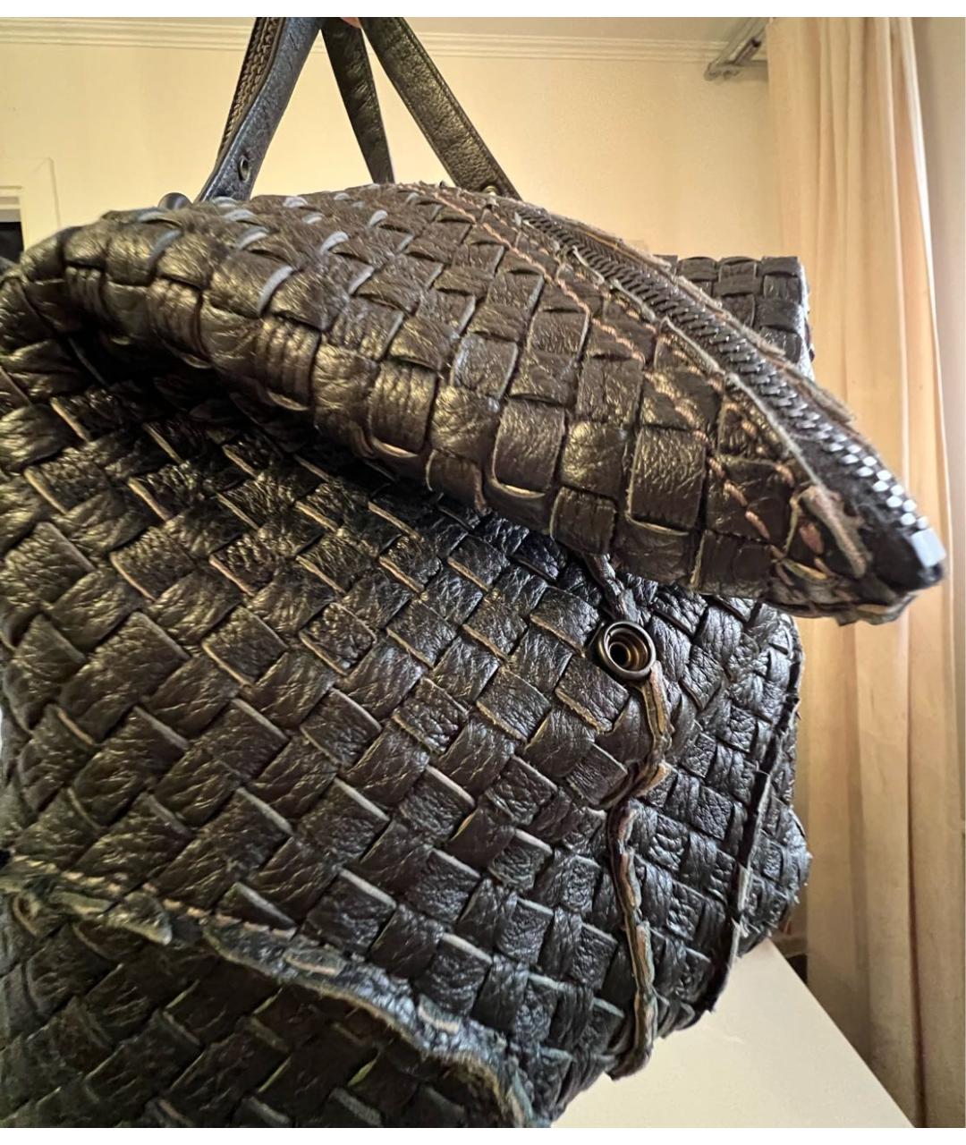 BOTTEGA VENETA Кожаная сумка с короткими ручками, фото 6