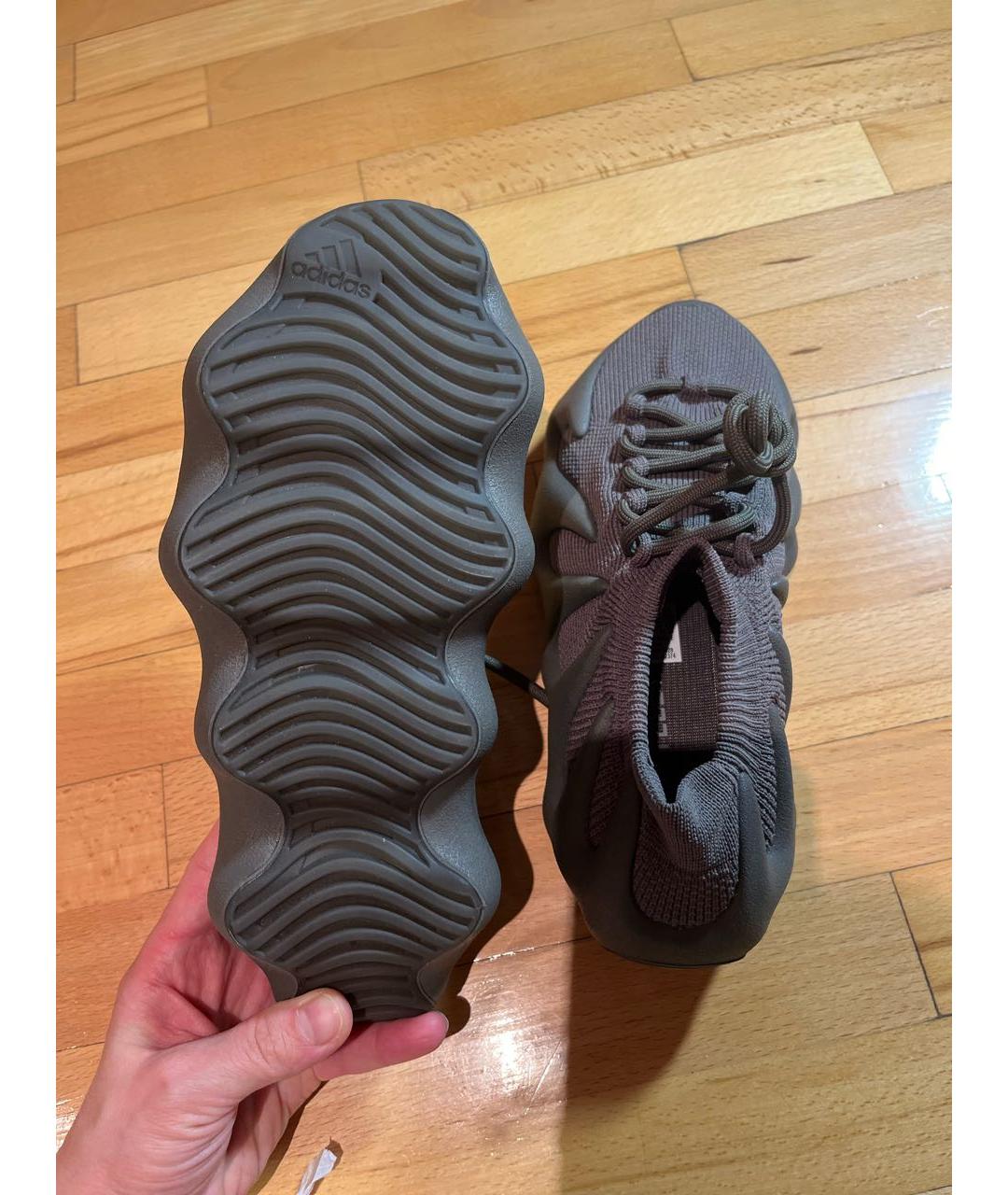 ADIDAS YEEZY Серые текстильные кроссовки, фото 6