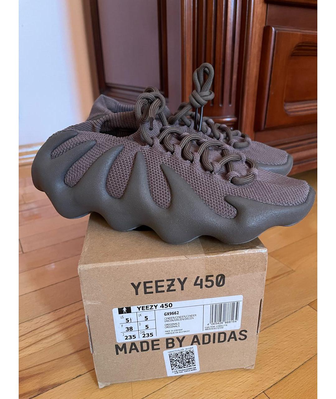ADIDAS YEEZY Серые текстильные кроссовки, фото 9