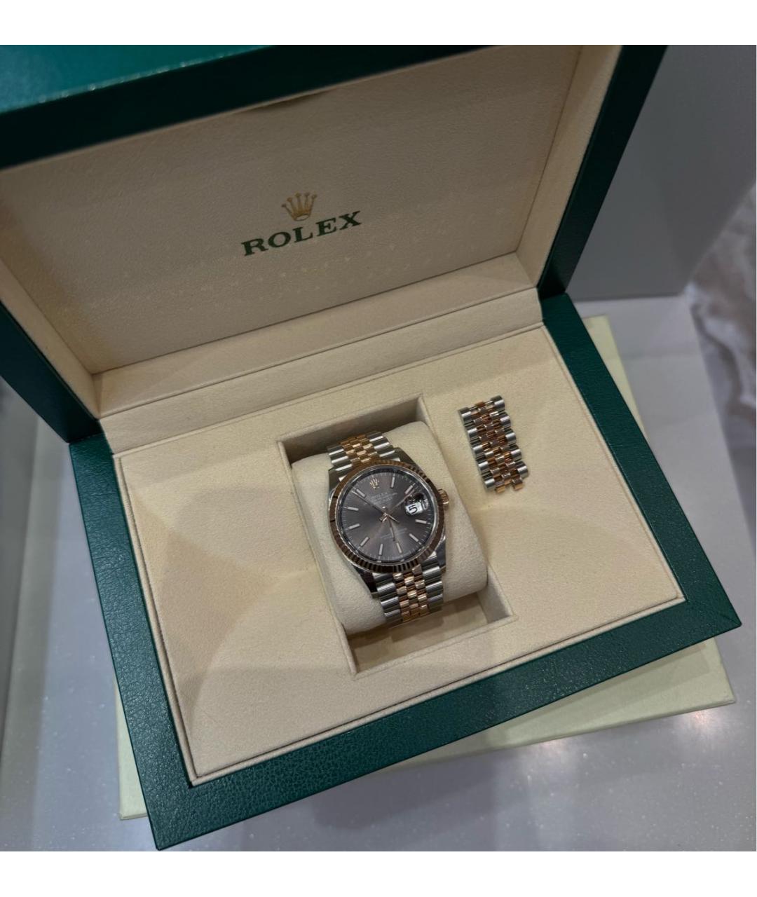 ROLEX Серебряные часы из розового золота, фото 5