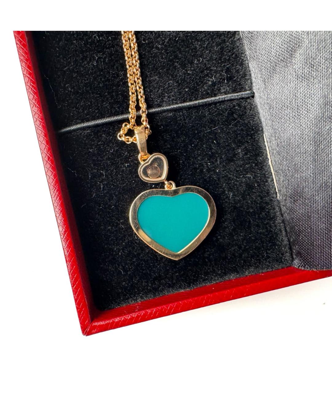 CHOPARD Бирюзовая подвеска из желтого золота, фото 4
