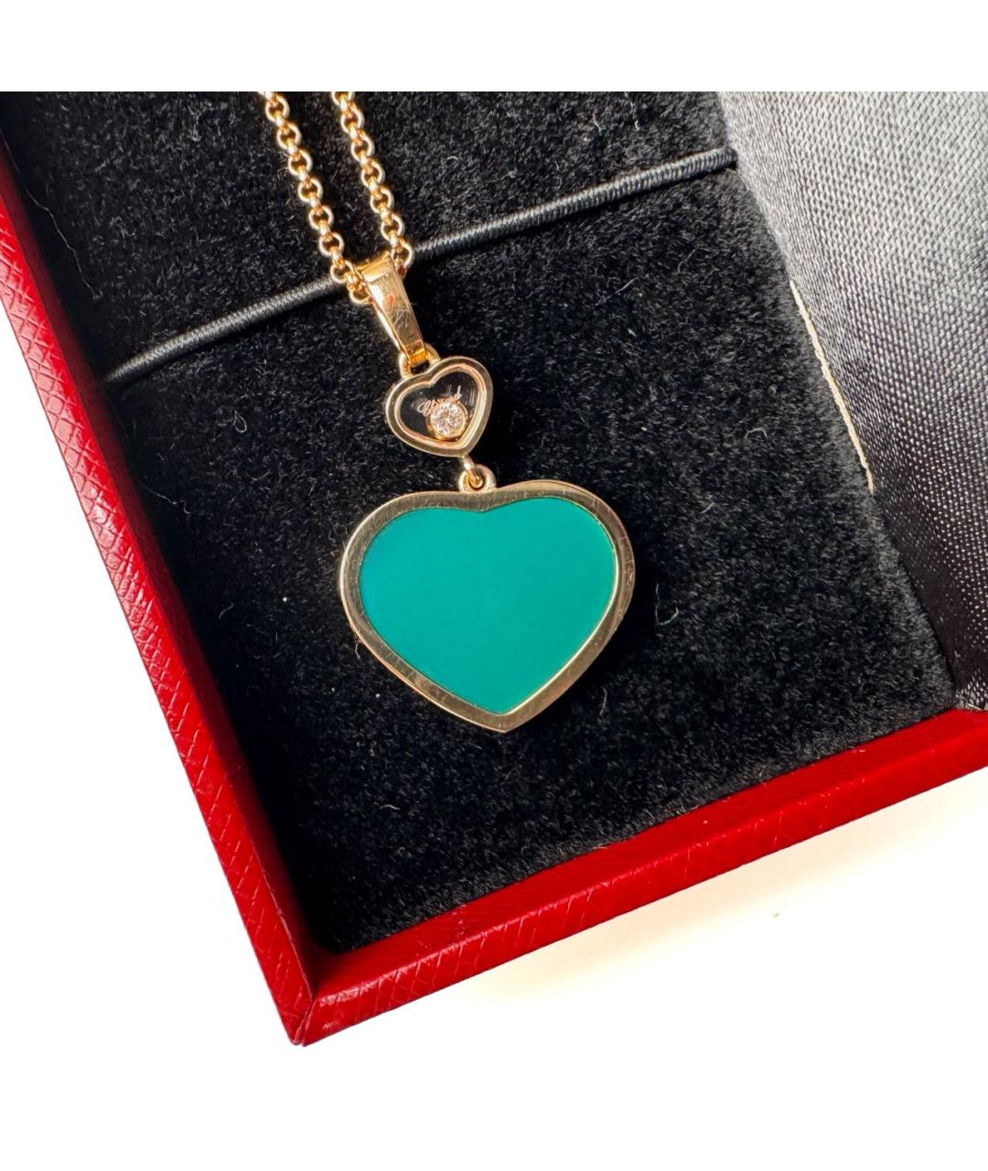 CHOPARD Бирюзовая подвеска из желтого золота, фото 2