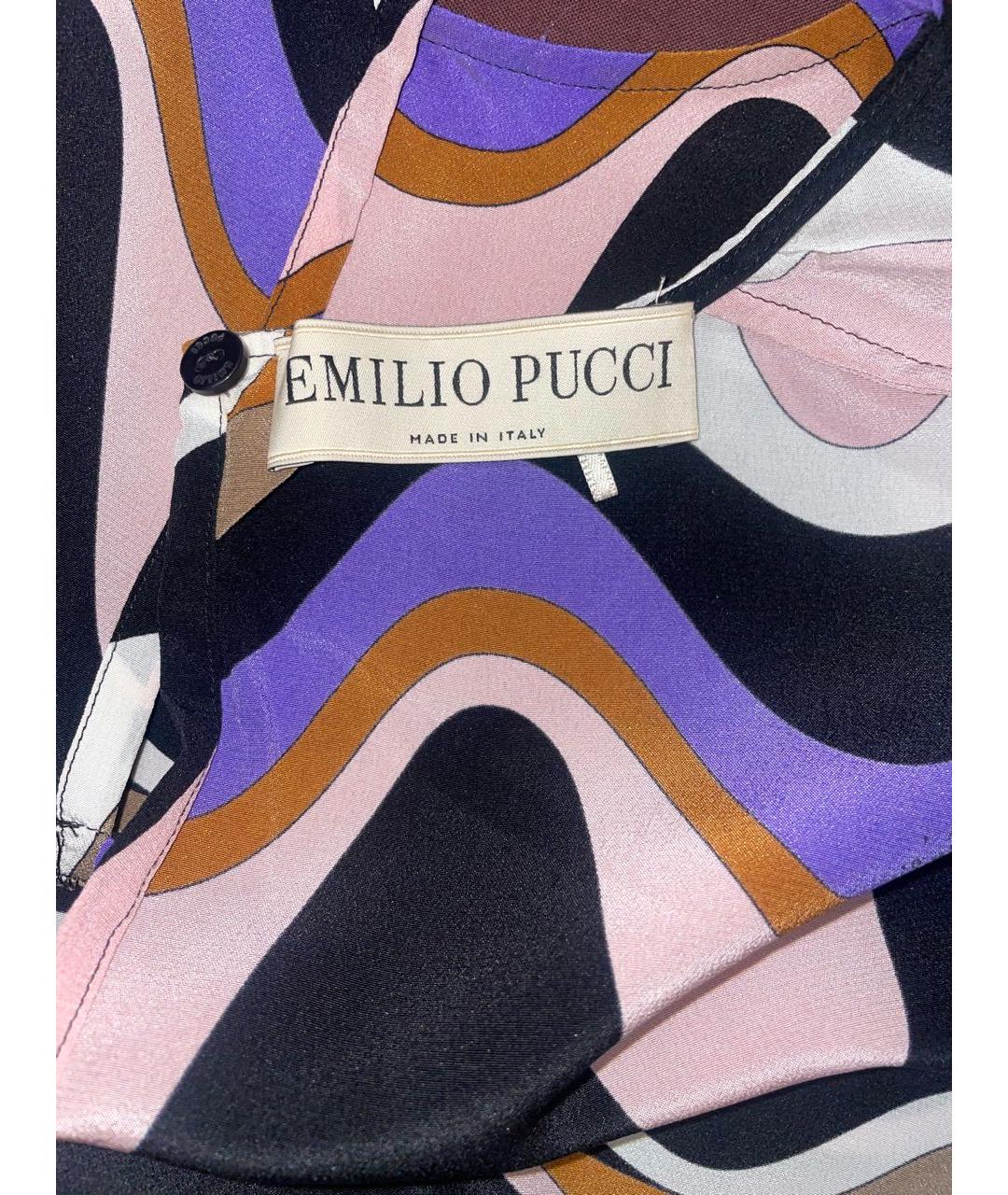 EMILIO PUCCI Мульти шелковое повседневное платье, фото 3