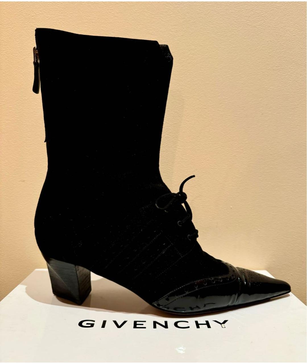 GIVENCHY Черные замшевые полусапоги, фото 9