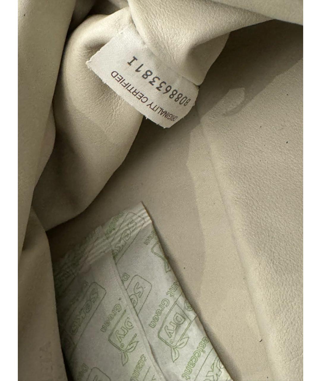 BOTTEGA VENETA Бежевая кожаная сумка с короткими ручками, фото 6