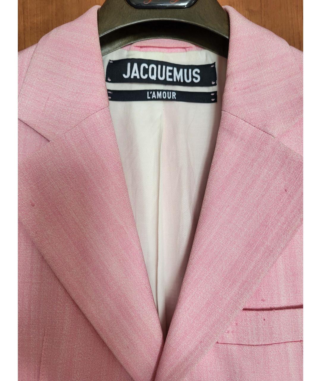 JACQUEMUS Розовый вискозный жакет/пиджак, фото 3