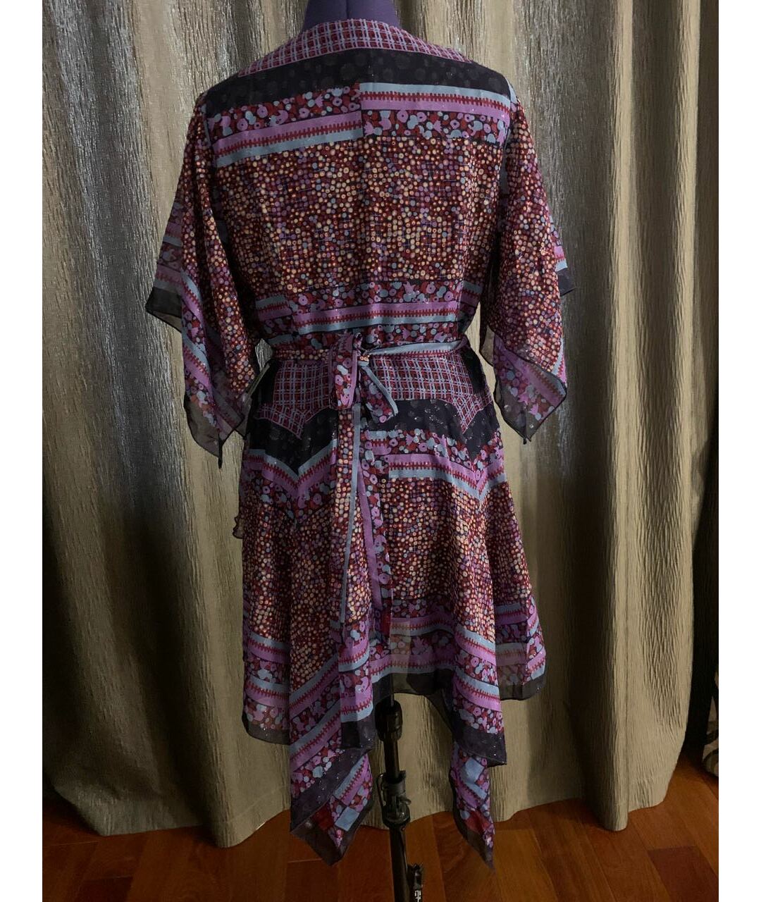 ANNA SUI Мульти шелковое повседневное платье, фото 2
