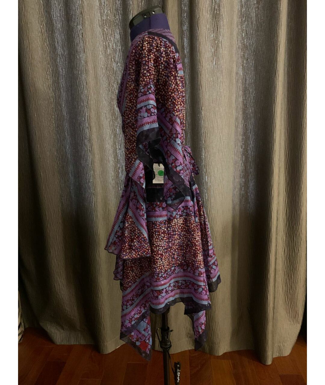 ANNA SUI Мульти шелковое повседневное платье, фото 7