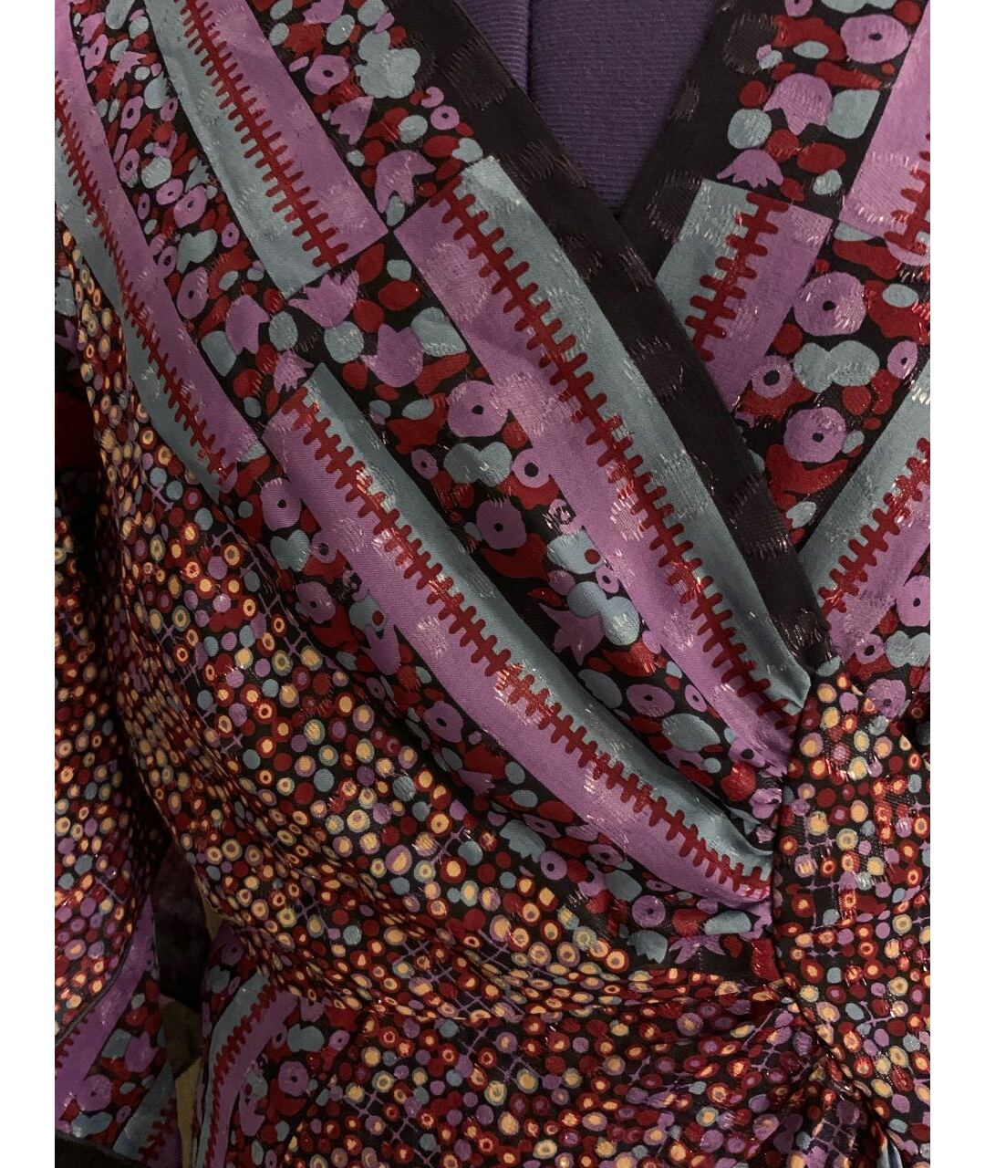 ANNA SUI Мульти шелковое повседневное платье, фото 4