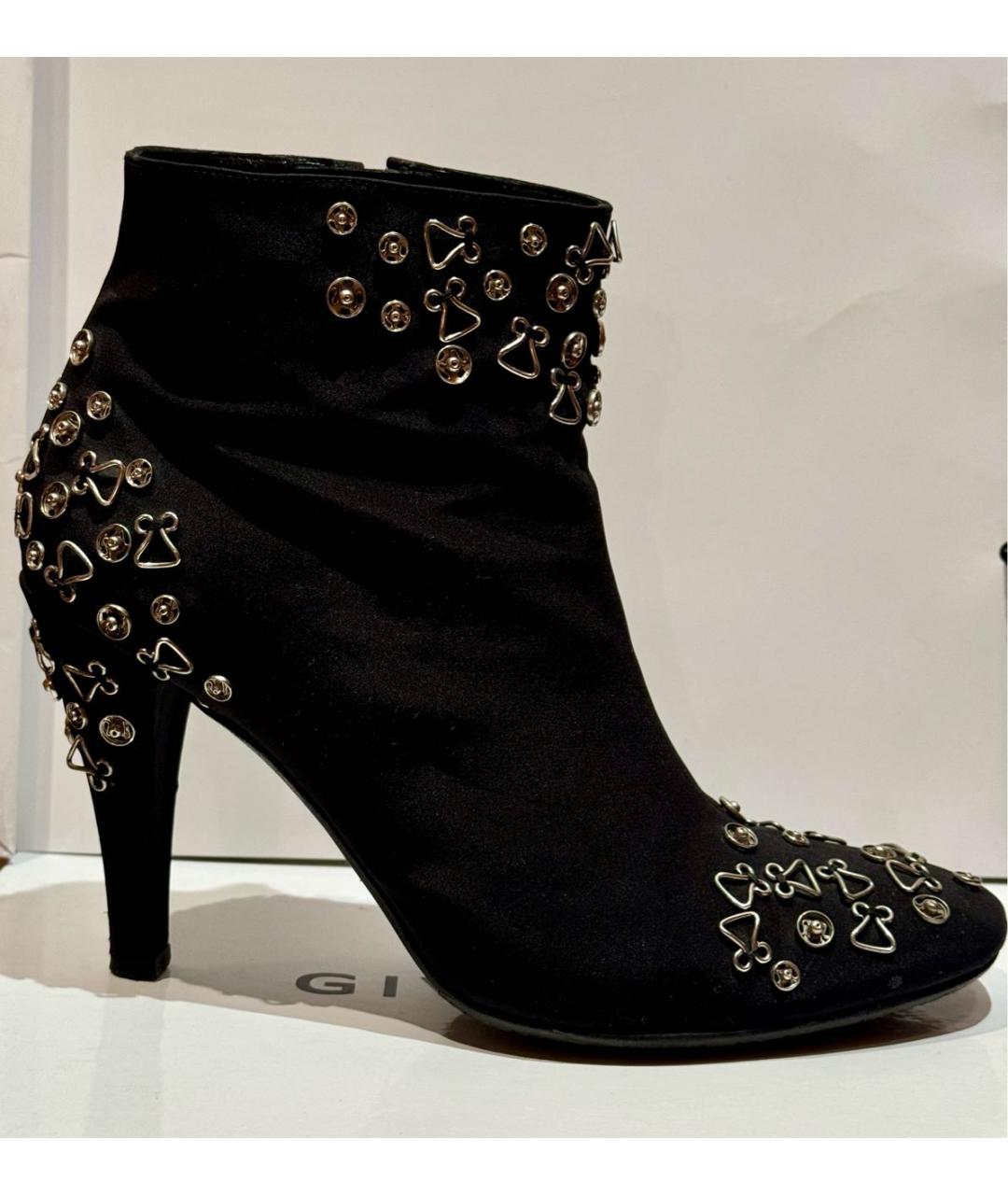 CHANEL Черные текстильные ботильоны, фото 9