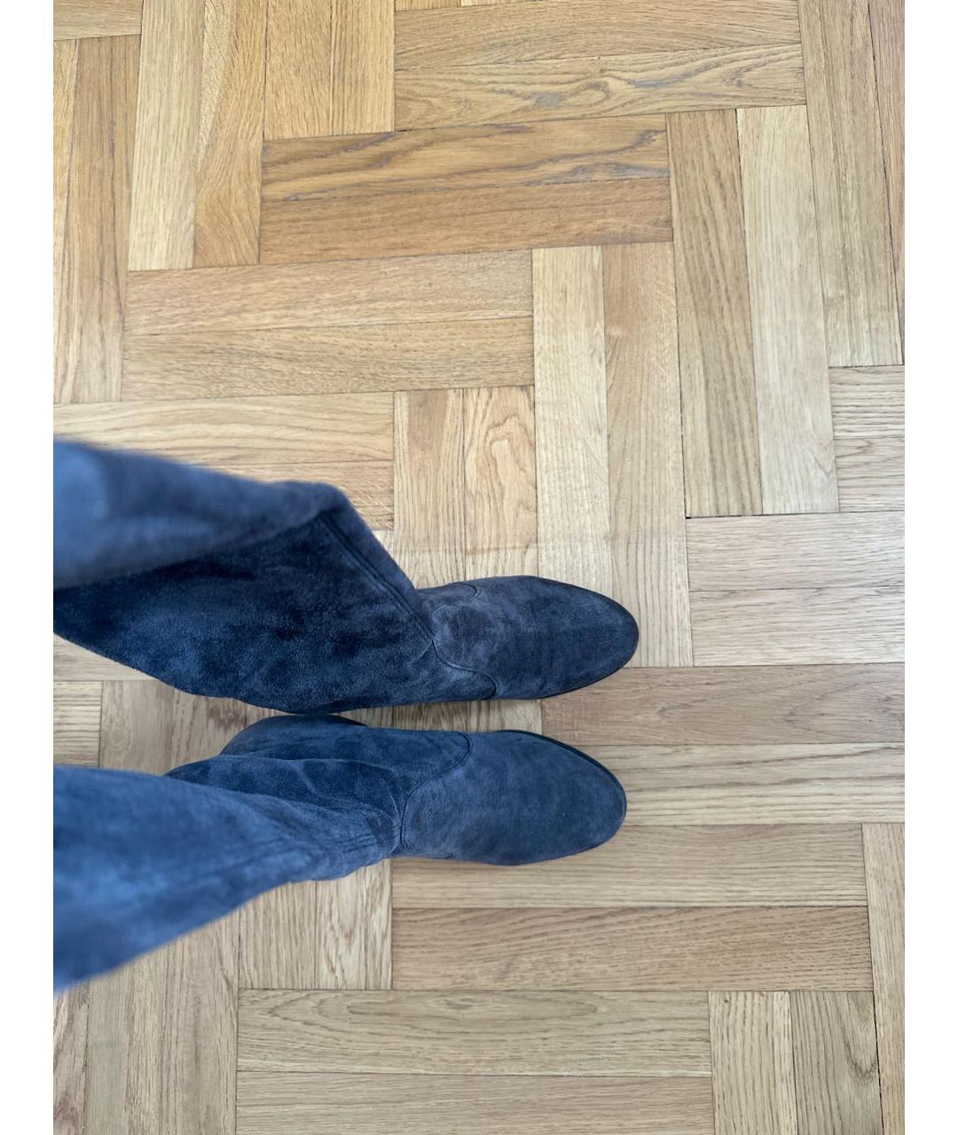STUART WEITZMAN Серые замшевые ботфорты, фото 3