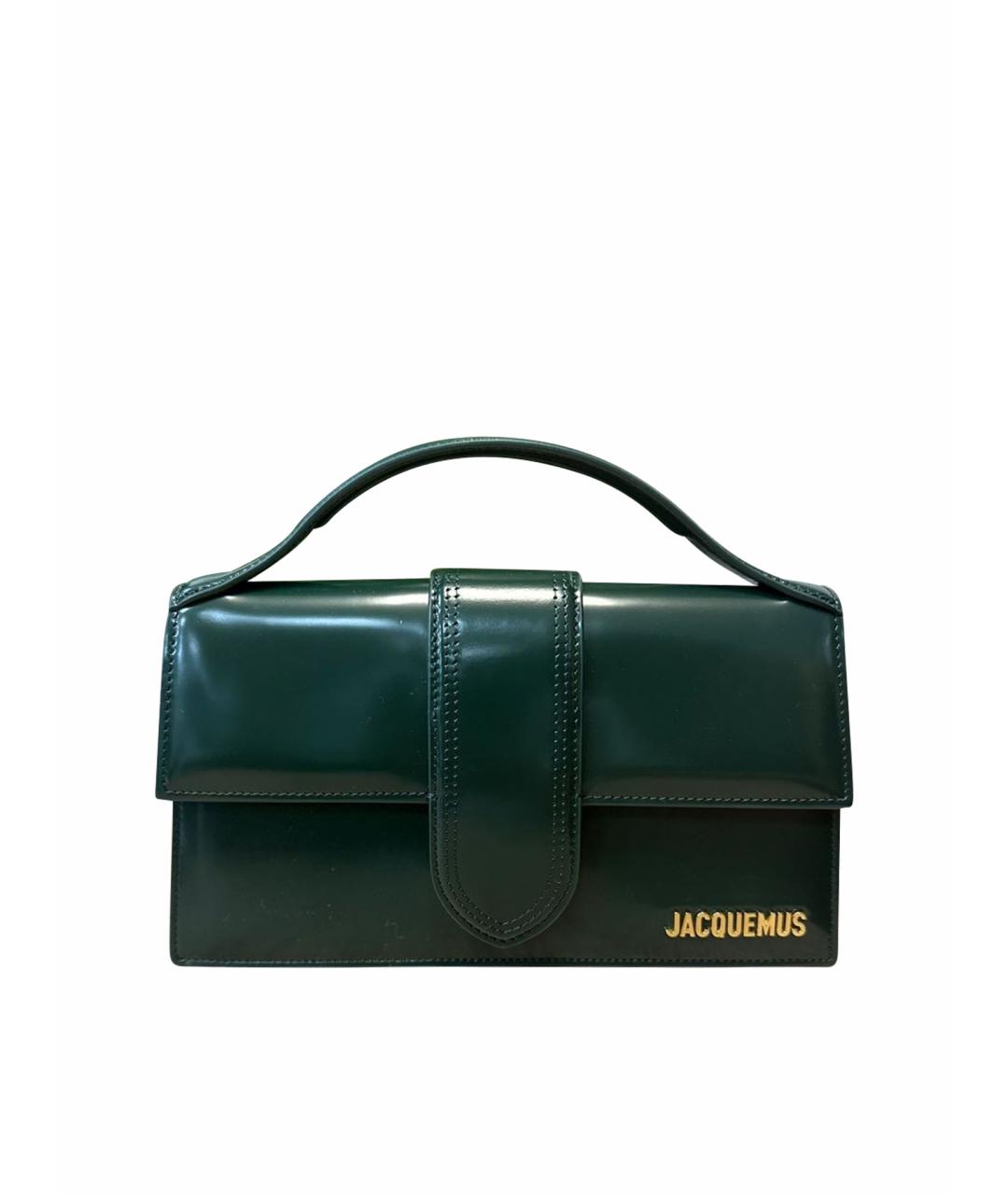 JACQUEMUS Зеленая кожаная сумка через плечо, фото 1