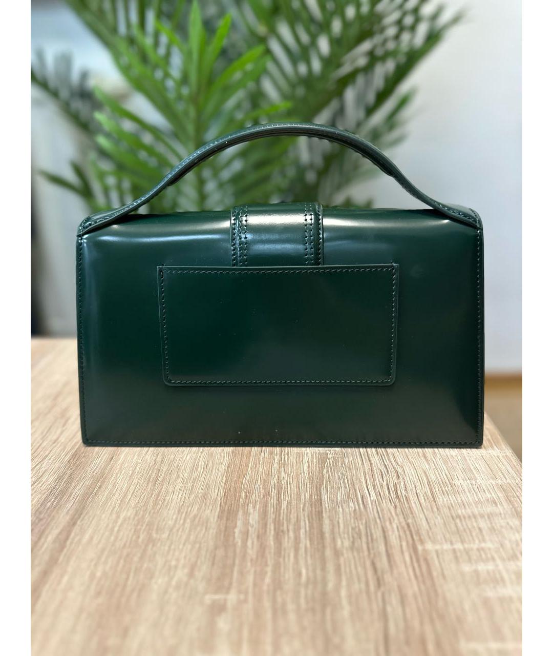 JACQUEMUS Зеленая кожаная сумка через плечо, фото 3