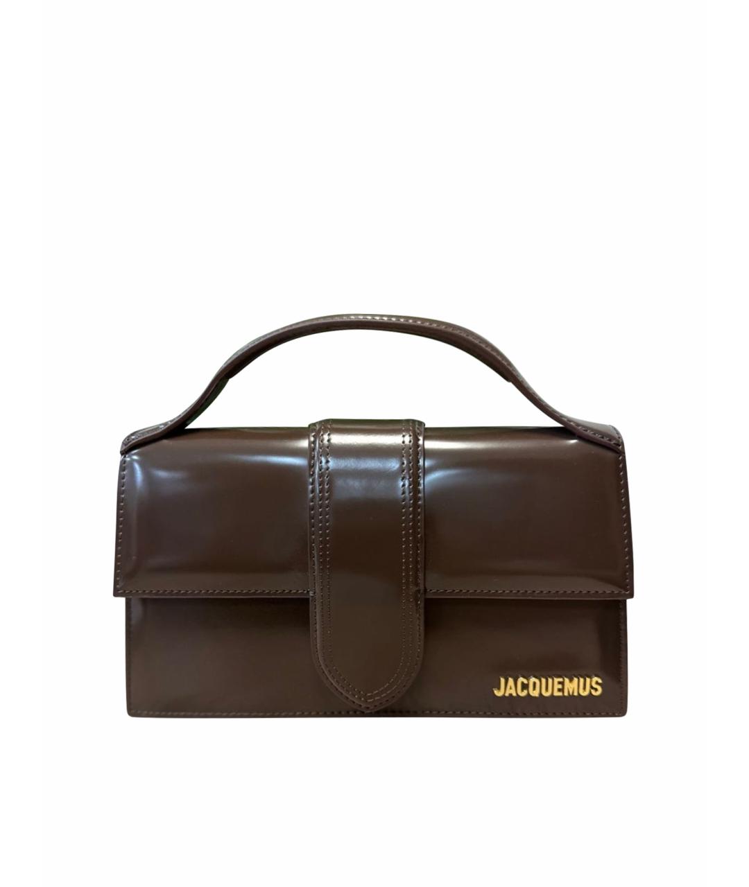 JACQUEMUS Коричневая кожаная сумка через плечо, фото 1