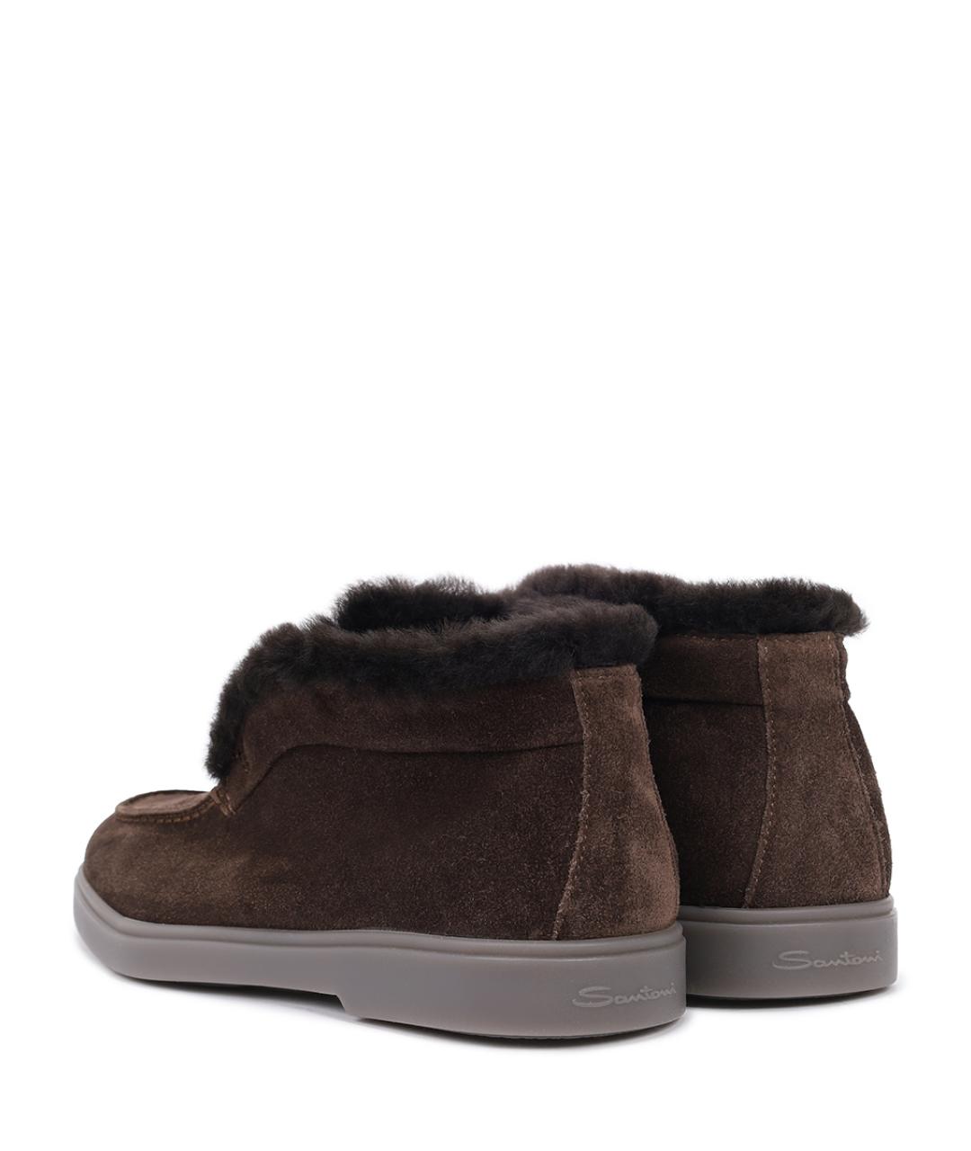 SANTONI Коричневые ботинки, фото 3