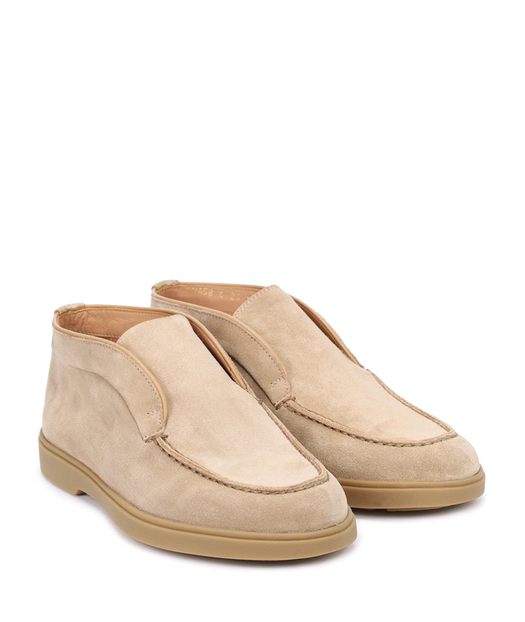 SANTONI Бежевые лоферы, фото 2