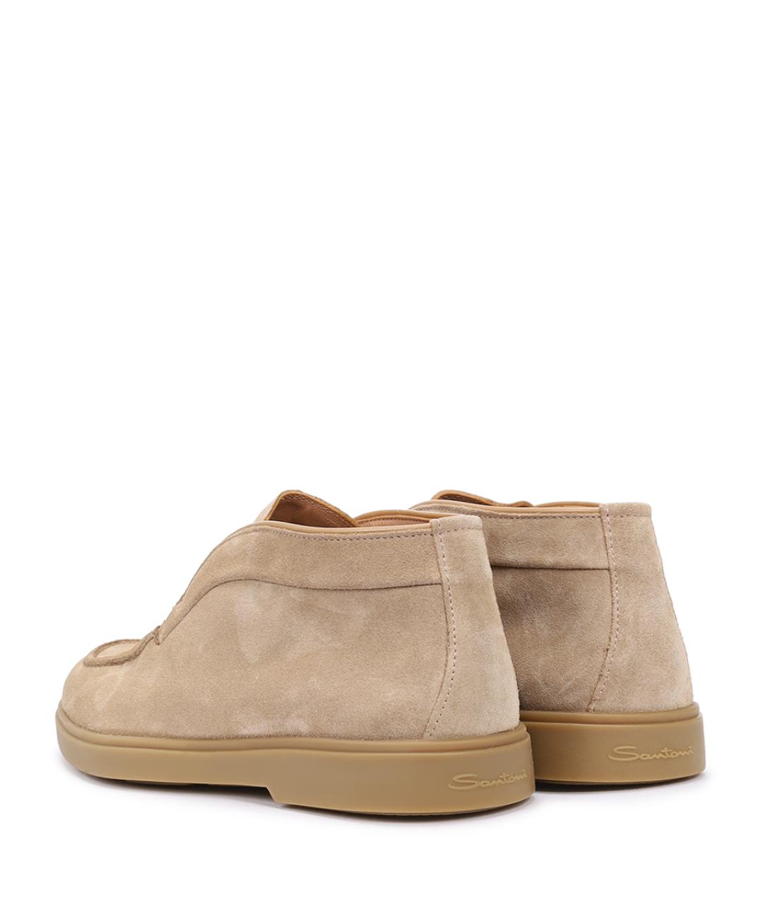 SANTONI Бежевые лоферы, фото 4