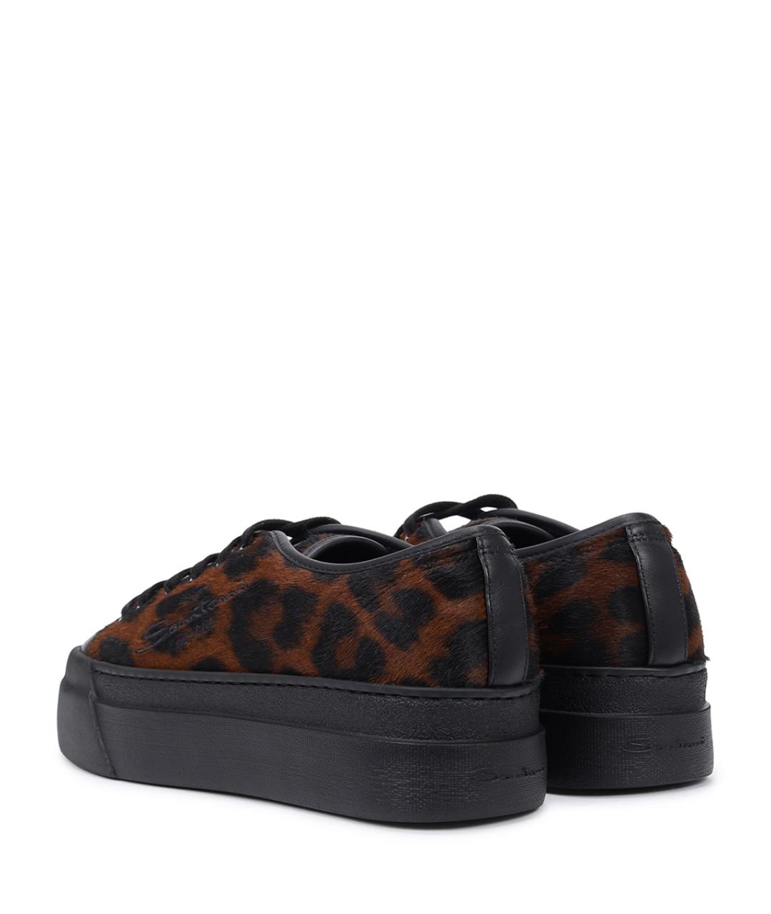 SANTONI Коричневые кеды, фото 4