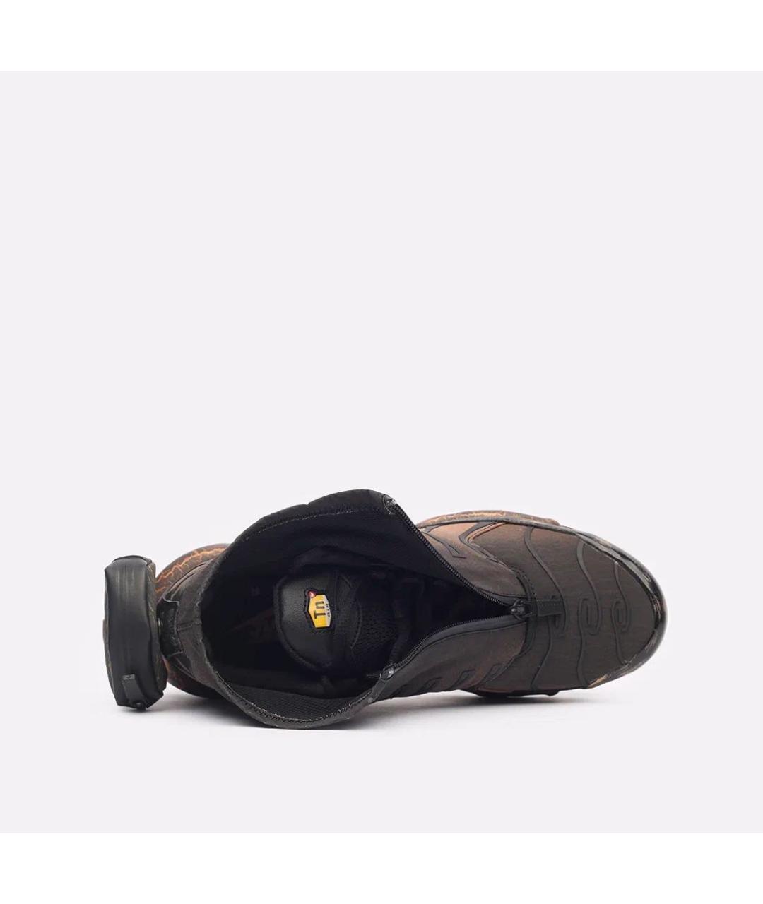 NIKE Коричневые синтетические высокие кроссовки / кеды, фото 3