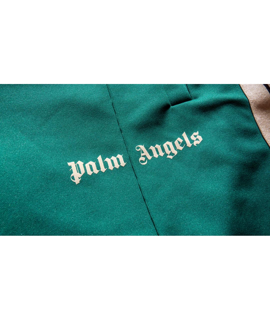 PALM ANGELS Зеленые полиэстеровые шорты, фото 2