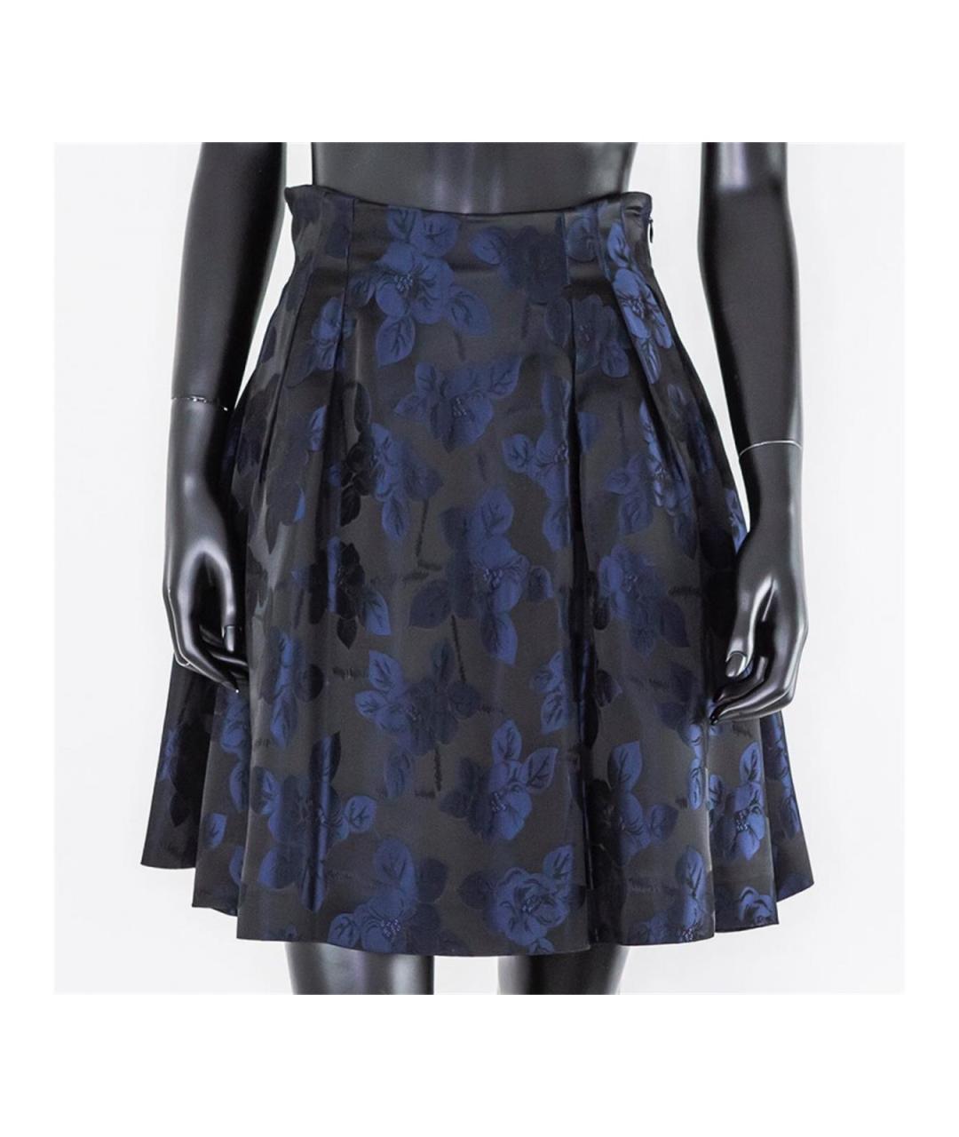 CHRISTIAN DIOR Черная шелковая юбка миди, фото 2