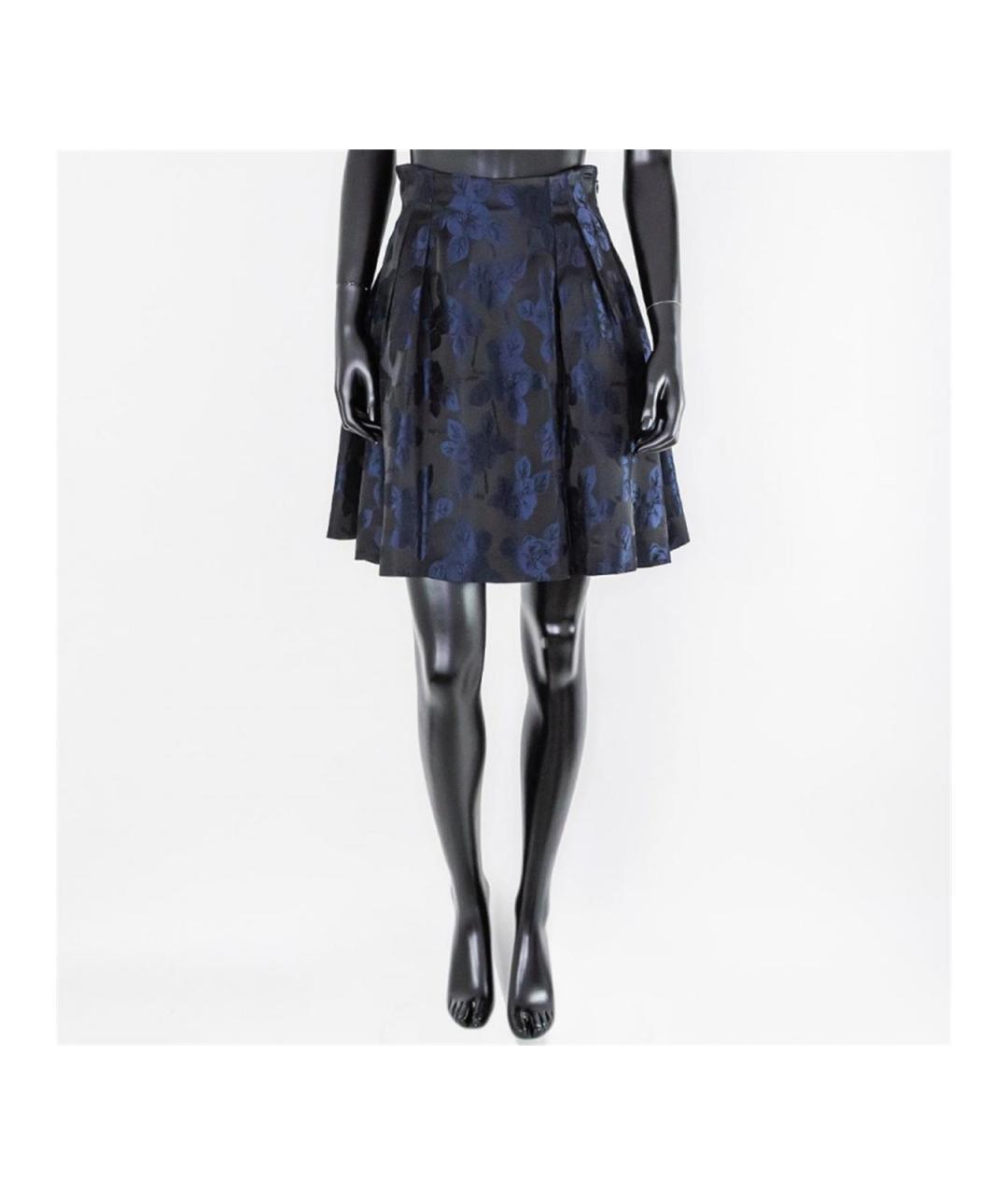 CHRISTIAN DIOR Черная шелковая юбка миди, фото 4