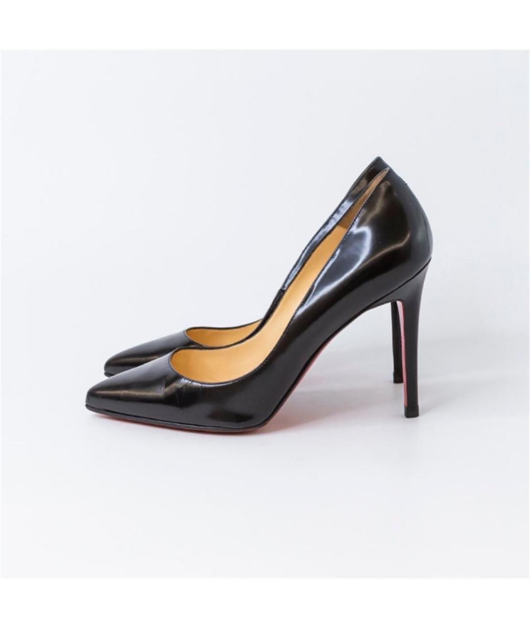 CHRISTIAN LOUBOUTIN Черные кожаные туфли, фото 5