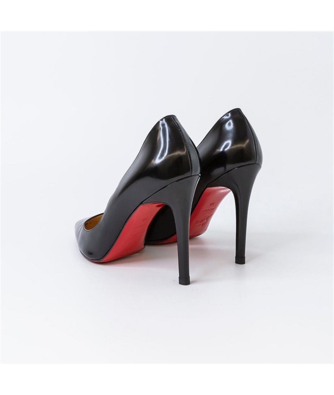 CHRISTIAN LOUBOUTIN Черные кожаные туфли, фото 4
