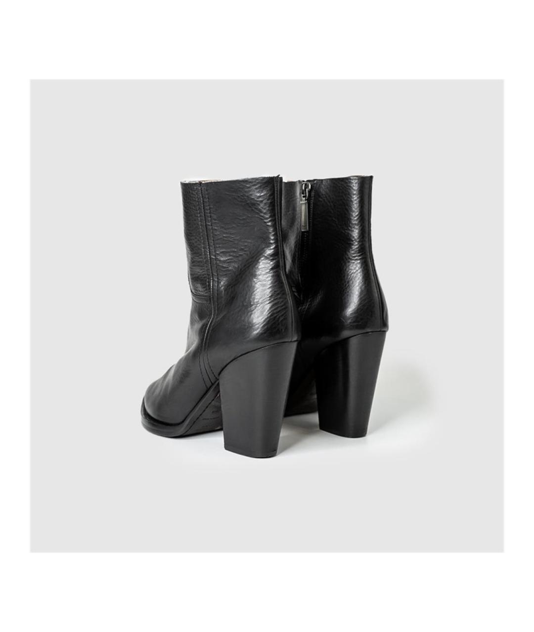 SAINT LAURENT Черные кожаные ботильоны, фото 5
