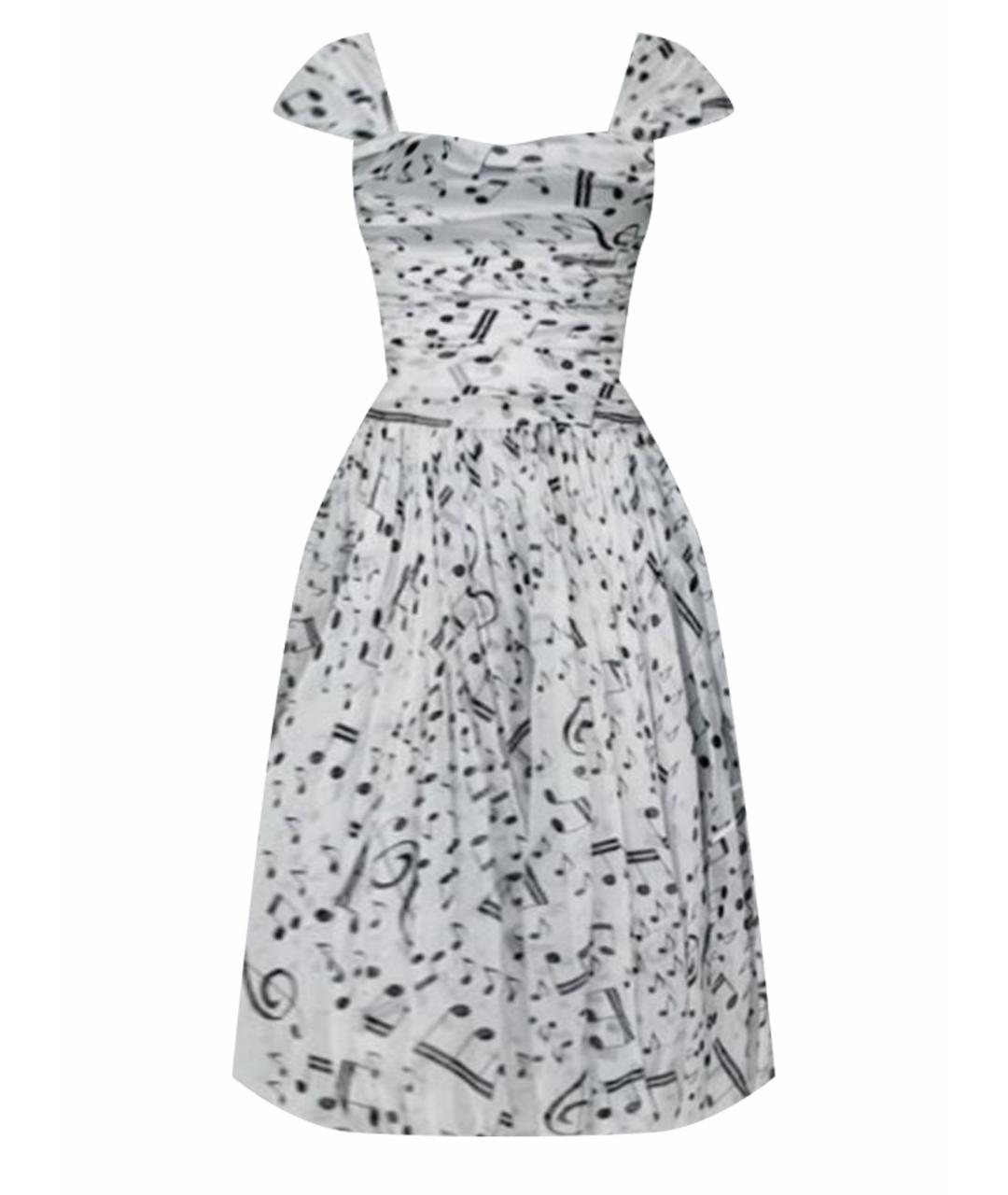 DOLCE&GABBANA Белое шелковое повседневное платье, фото 1