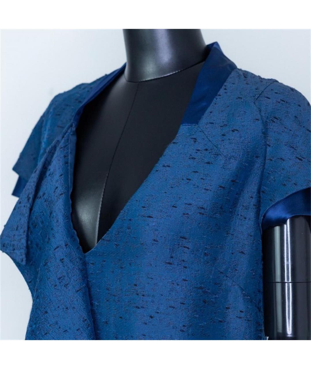 VALENTINO Синяя шелковая футболка, фото 2