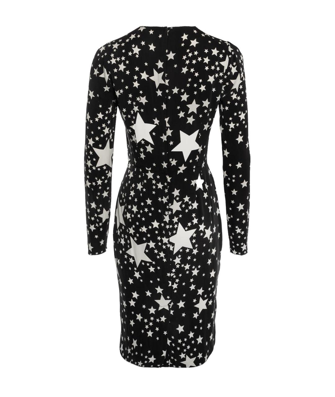 DOLCE&GABBANA Черное шелковое повседневное платье, фото 3