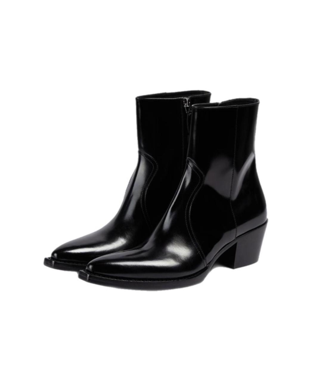 PRADA Черные кожаные ботинки, фото 2